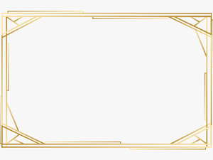 Angle Point Yellow Pattern - Gold Frame Png Vector