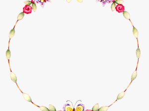 Transparent Circle Frames Png - Round Flower Border Png