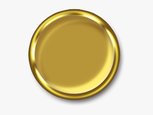 Gold Seal Stamp Png - Transparent Background Gold Button Png