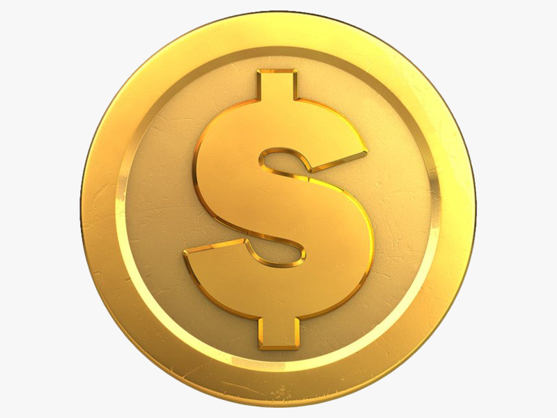 Dollar Gold Coin Png - 金幣 素材 Png