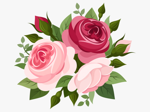 Pink Roses Png Elegant Rose Vector Picture - Bouquet Flower Vector Png