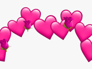 #pink #hearts #hearts #pinkhearts #pinkheart #emoji - Heart Emoji On Head