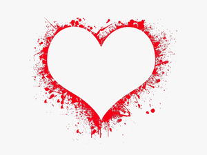 #heart #splatter #frame - Transparent Love Heart