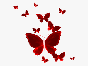 Transparent Red Butterfly Png - Red Butterfly Png Hd