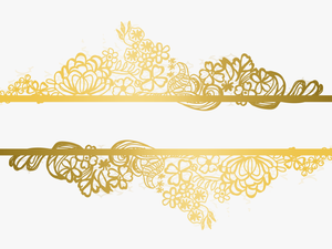 Clip Art Gold Illustrator - Gold Lace Pattern Png