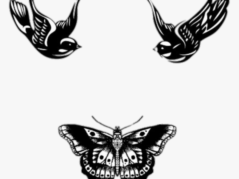 Transparent Passarinho Png - Harry Styles Tattoos Butterfly