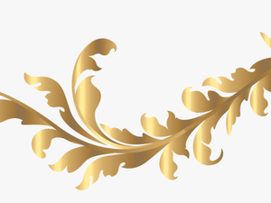Floral Gold Element Clip Transparent Background - Gold Logo Design Png