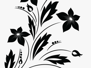 Flower Png Black And White - Flo