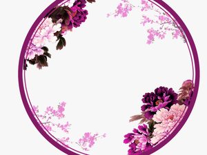 #mq #purple #japan #flowers #flower #circle #circles - Border Flower Design In Circle