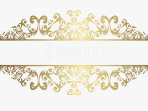 Free Png Download Gold Decorative Element Png Clipart - Elegant Border Design Png