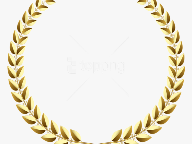 Download Golden Wreath Transparent Clipart Png Photo - Gold Laurel Wreath Png