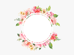 Round Flower Frame Png Image - P