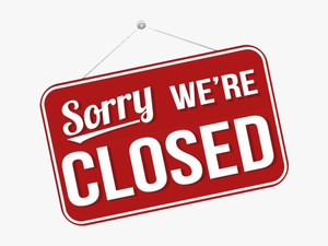 Sorry We Are Closed Png Image Background - Sign