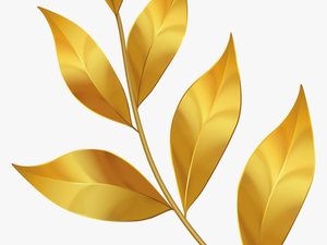 Gold Leaves Png Clipart​ - Transparent Gold Leaf Png