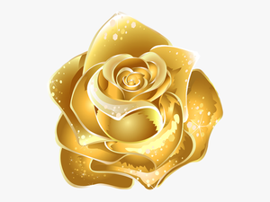 Beautiful Gold Rose Decor Png Im