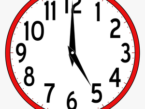 Clip Art Free Clipart Time Clock - 5 O Clock Clipart