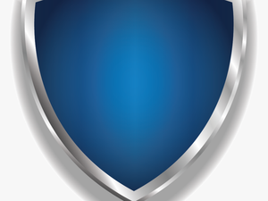 Blue Shield One Top Point Badge With White Border - Blue Shield Badge