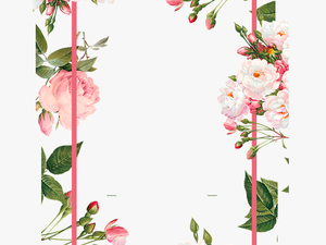 Pink Flower Borders Png Download